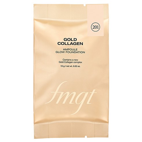 더페이스샵 fmgt NEW 골드 콜라겐 광 파운데이션 리필 15g, 201 애프리콧 베이지, 1개