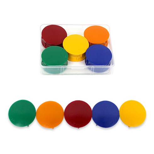 칼라원형 냉장고자석 S, 혼합색상, 10개