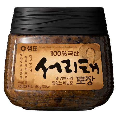 국산콩된장 - 샘표 국산 서리태 토장, 1개, 900g