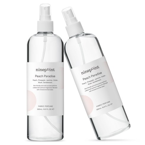 나인포인트 섬유향수 대용량 섬유탈취제, 피치 파라다이스, 500ml, 2개