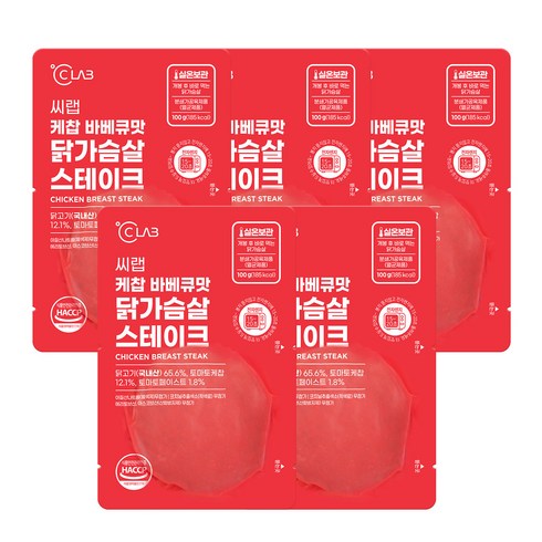 씨랩닭가슴살 - 씨랩 케찹 바베큐맛 닭가슴살 스테이크, 100g, 5개