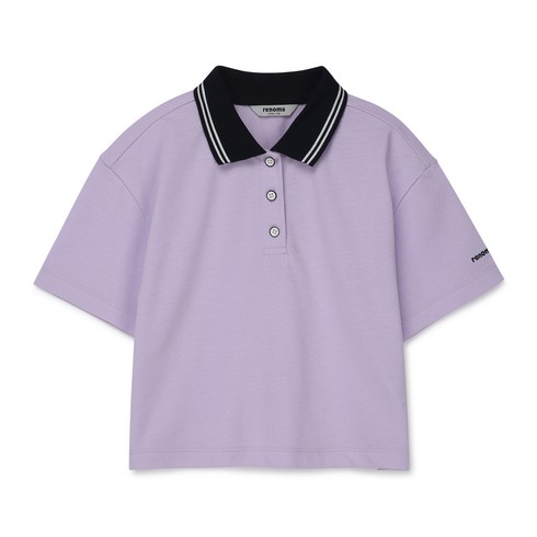 레노마키즈 여아용 요꼬 카라 크롭 티셔츠 R2425T154