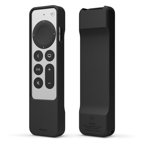 엘라고 R1 2021 애플티비4K 에어태그 리모컨 실리콘 케이스 블랙, 1개