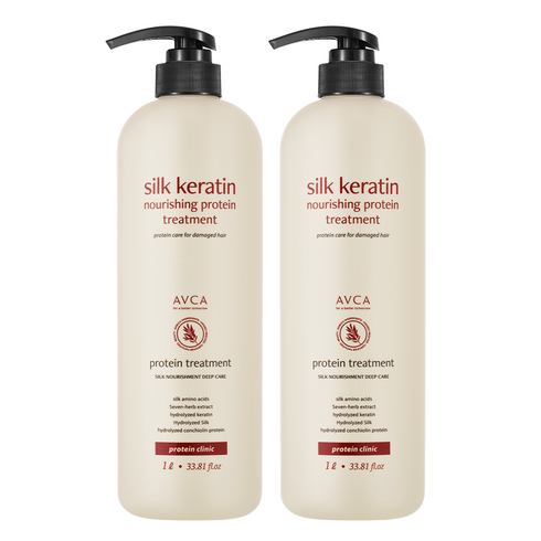 아브카 실크 케라틴 너리싱 단백질 트리트먼트, 1000ml, 2개