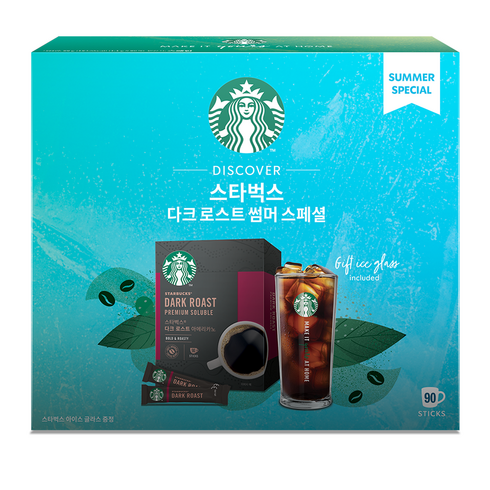 스타벅스커피쿠폰 - 스타벅스 썸머 스페셜 팩 다크로스트 아메리카노, 1.1g, 90개입, 1개