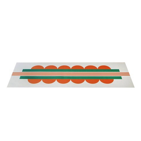 바이빔 소프트 규조토매트 세트 - 바이빔 빨아쓰는 욕실 주방 소프트 규조토 발매트 45 x 120 cm, 하프문 오렌지