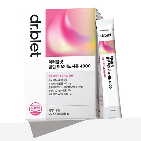 더블엔미오이노시톨4gx30포 - 닥터블릿 콜린 미오이노시톨 4000 30p, 1개, 165g