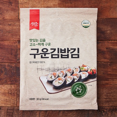 김밥김 - 김이가 구운 김밥김, 30g, 1개