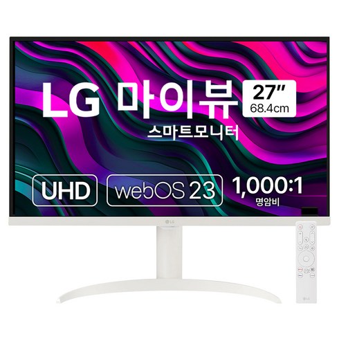 43ur340c9nd - LG전자 4K UHD MyView 스마트 모니터 방문설치, 68.4cm, 27SR75U