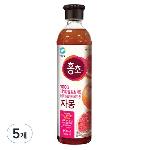 홍초 자몽 음용식초, 900ml, 5개