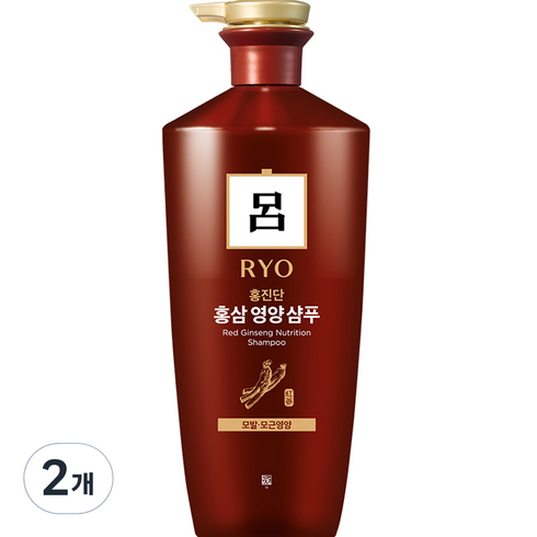 려샴푸 - 려 홍진단 홍삼 영양 샴푸, 820ml, 2개