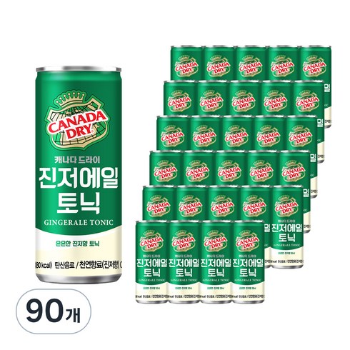 캐나다드라이 진저에일 토닉, 250ml, 90개