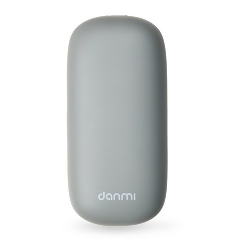 2023년 가성비 최고 단미조약돌 - 단미 조약돌 USB 충전식 손난로 보조배터리 5000mAh + 전용 파우치, pebble, 그레이