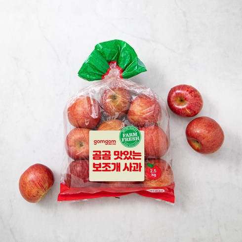 곰곰 맛있는 보조개 사과, 2.5kg, 1봉
