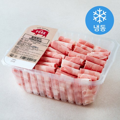 고기 - 돌돌말이 대패 삼겹살 (냉동), 1kg, 1개