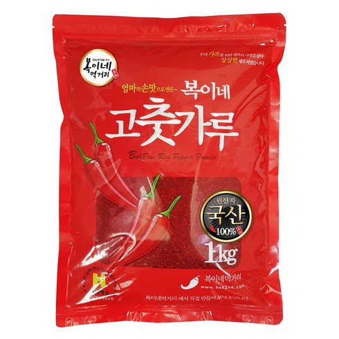 복이네먹거리 국산 고춧가루 보통맛 반찬용, 1kg, 1개