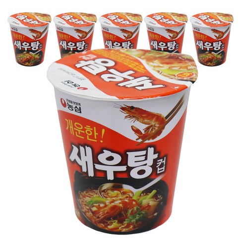 농심 새우탕컵 67g, 6개