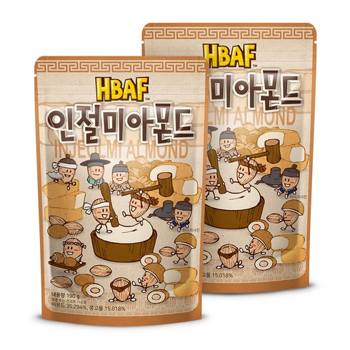 HBAF 인절미 아몬드, 190g, 2개