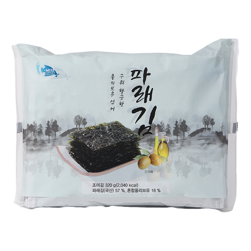 예맛 올리브유 섞어 구워 향긋한 파래김, 320g, 1개