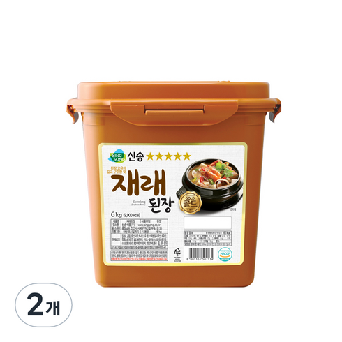 신송된장 - 신송 재래된장, 6kg, 2개