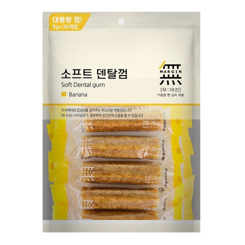 무마진 강아지 소프트 덴탈껌 대용량 30p, 바나나, 270g, 1개