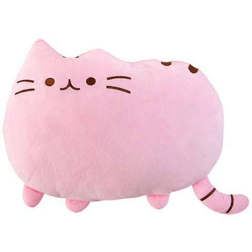 배곧홈데코 부드럽고 귀여운 고양이 등쿠션 허리쿠션, 핑크