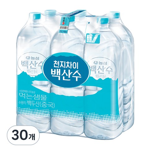 백산수2l - 백산수 무라벨, 2L, 30개