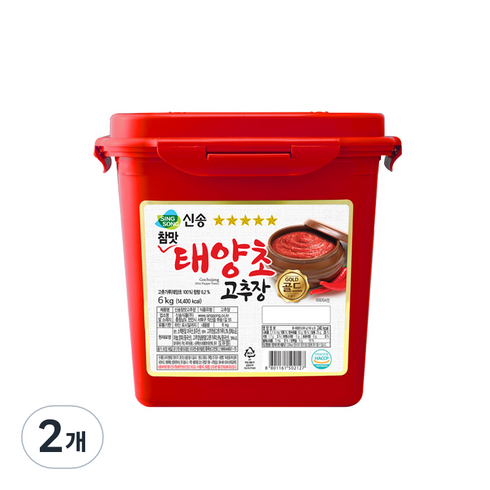 신송 참맛 고추장, 6kg, 2개