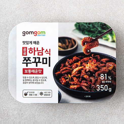 쭈꾸미볶음 - 곰곰 하남식쭈꾸미 보통매운맛 (냉동), 350g, 1개