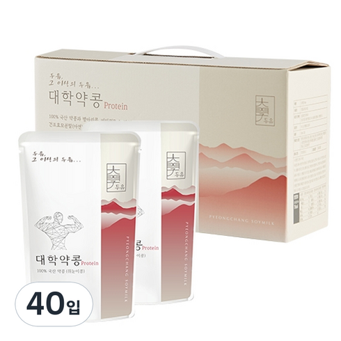 하루약콩 두유 - 대학약콩 프로틴, 190ml, 40개