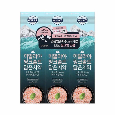 히말라야 핑크솔트 담은 치약 튜브형 아이스, 100g, 3개