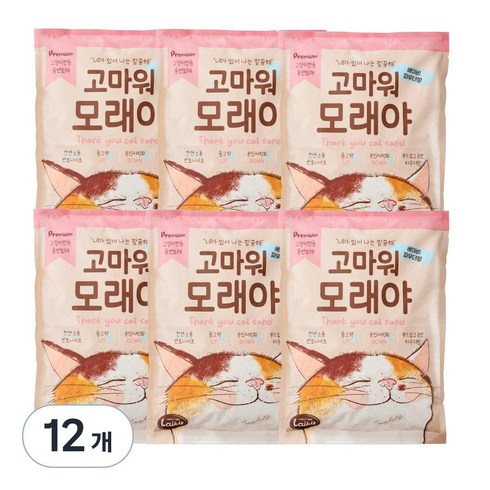 라이킷간식 고마워 모래야 벤토나이트, 4L, 12개