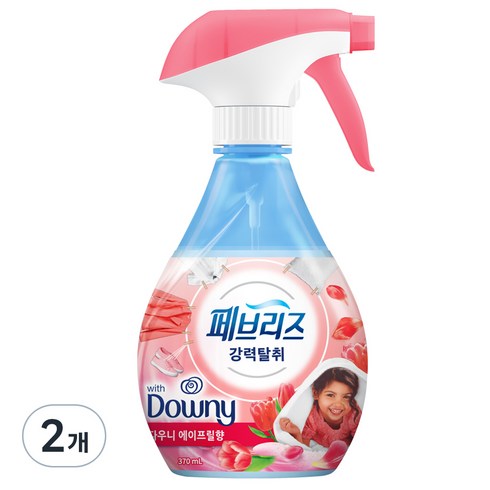 페브리즈 섬유탈취제 다우니 에이프릴향 본품, 370ml, 2개