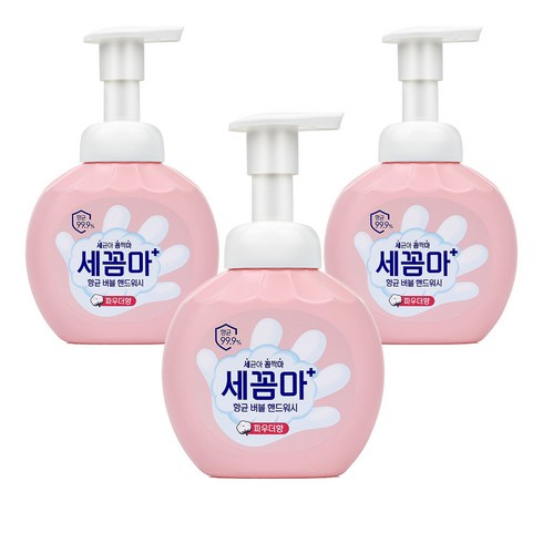 세꼼마 - 온더바디 세꼼마 항균 버블 핸드워시 파우더향, 250ml, 3개