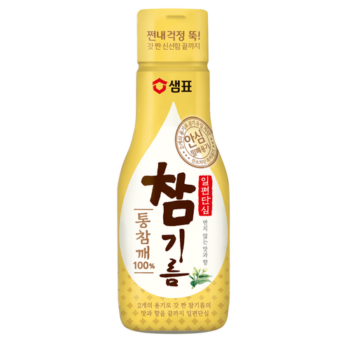 참깨분참기름 - 샘표 일편단심 통참깨 참기름, 200ml, 1개