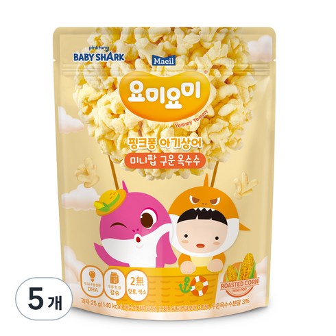 구름사또 - 요미요미 미니팝 25g, 구운옥수수맛, 5개