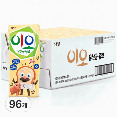 남양이오 유산균 음료, 190ml, 96개