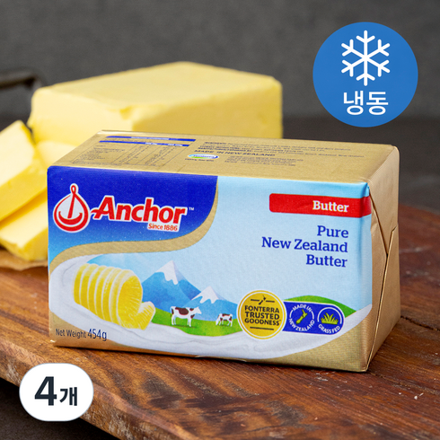 버터 - 앵커 버터 (냉동), 454g, 4개