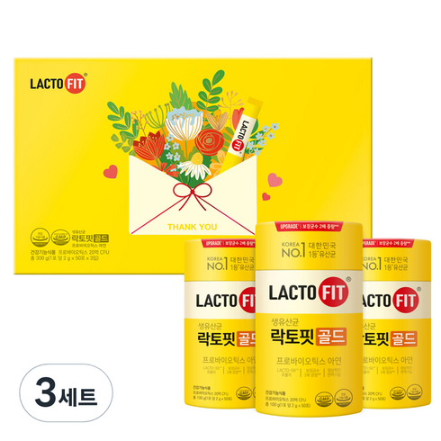 종근당건강 락토핏 골드 가정의 달 선물세트 300g, 3세트