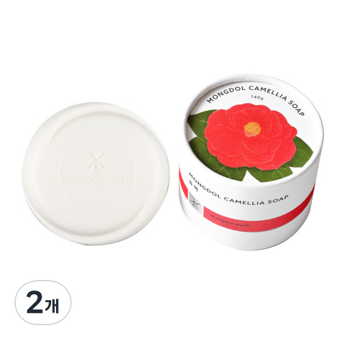 몽돌워시 유노하나 동백 비누 카멜리아향, 120g, 2개