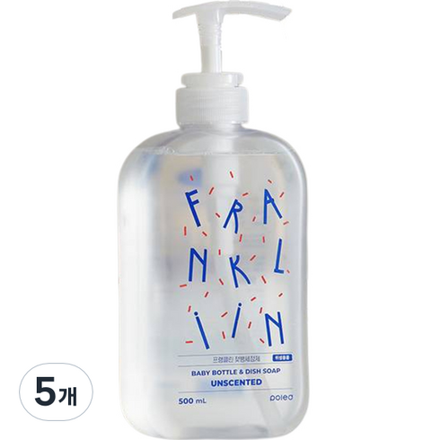 폴레드젖병세정제 - 폴레드 유아용 프랭클린 젖병세정제, 500ml, 5개