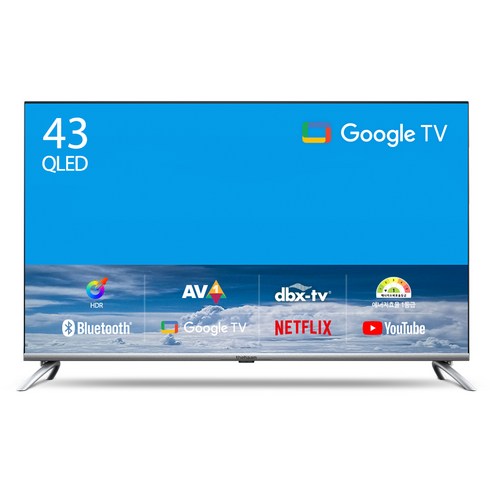 더함 FHD QLED 구글 OS 스마트TV, 109cm(43인치), 스탠드형, NA431QLED, 고객직접설치