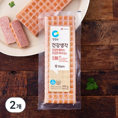 건강한햄 - 청정원 건강생각햄, 300g, 2개