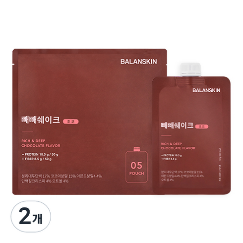 빼빼쉐이크 - 밸런스킨 빼빼 쉐이크 초코 5p, 250g, 2개