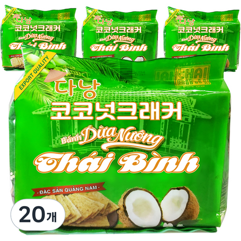 타이 빈 다낭 코코넛크래커, 180g, 20개