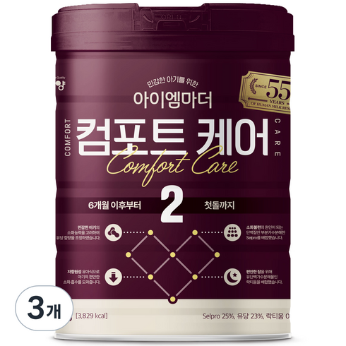 컴포트케어2단계 - 아이엠마더 컴포트케어 분유 2단계, 800g, 3개