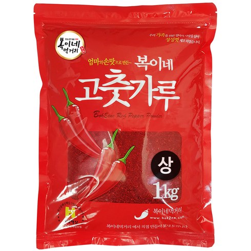 중국산고춧가루 - 복이네먹거리 중국산 고추가루 보통맛 김치용 상, 1kg, 1개