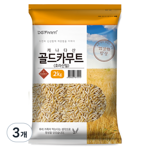 대구농산 건강한밥상 골드 카무트 호라산밀, 2kg, 3개