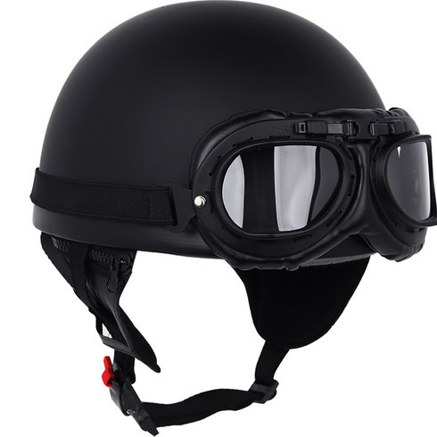고글헬멧 - 아우라 어반 스타일 오토바이 전동킥보드 고글모 헬멧, 무광 블랙