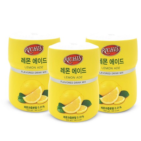 (주)동서 리치스 레몬 에이드, 550g, 1개입, 3개